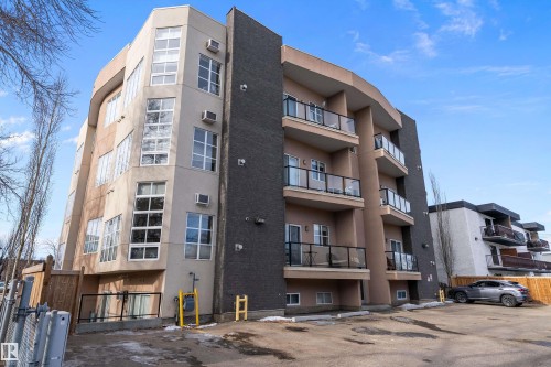 View of apartment building / complex - 302 10905 109 Street, Edmonton, AB - Outdoor With Balcony With Facade