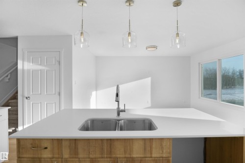 115 Ficus Way, Fort Saskatchewan, AB - Indoor Photo Showing Kitchen With Double Sink