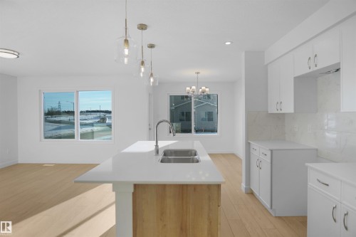 115 Ficus Way, Fort Saskatchewan, AB - Indoor Photo Showing Kitchen With Double Sink