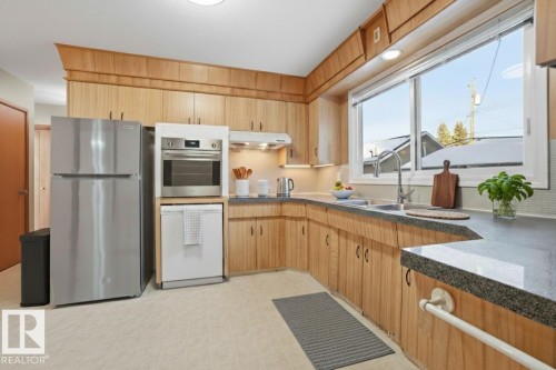 4015 120 Street, Edmonton, AB - Indoor Photo Showing Kitchen With Double Sink