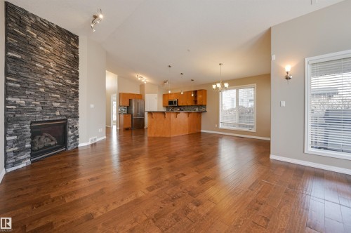 1514 Palmer Close, Edmonton, AB - Indoor Photo Showing Living Room With Fireplace