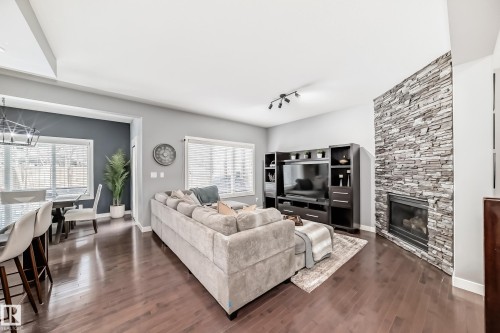 1170 Hays Drive, Edmonton, AB - Indoor Photo Showing Living Room With Fireplace