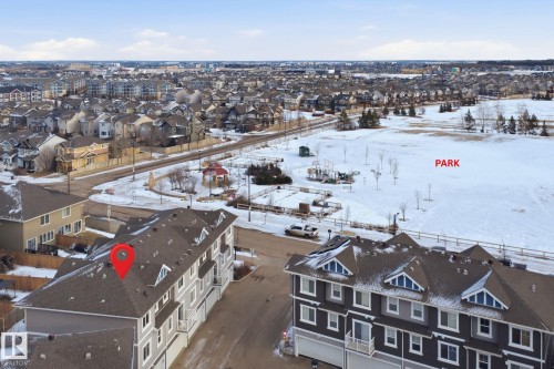 Aerial perspective of suburban area - 48 1140 Chappelle Boulevard, Edmonton, AB - Outdoor With View
