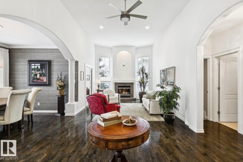 22 Prestige Point(E), Edmonton, AB - Indoor Photo Showing Other Room With Fireplace