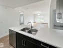 406 667 Watt Boulevard, Edmonton, AB  - Indoor Photo Showing Kitchen With Double Sink 