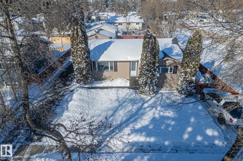 View of snowy aerial view - 1 Larkspur Crescent, St. Albert, AB - Outdoor