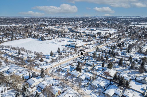 View of snowy aerial view - 1 Larkspur Crescent, St. Albert, AB - Outdoor With View