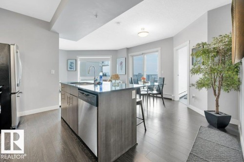 2107 10226 104 Street, Edmonton, AB - Indoor Photo Showing Kitchen With Upgraded Kitchen