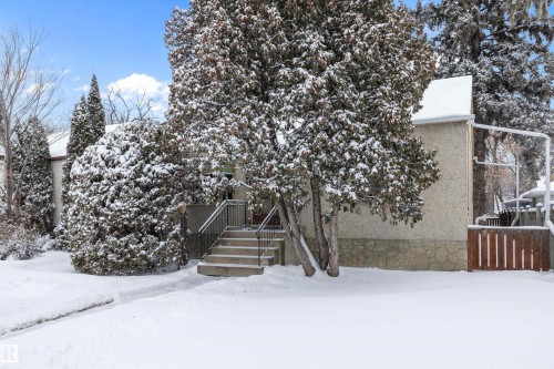 View of front of home featuring stairway - 11242 72 Avenue, Edmonton, AB - Outdoor