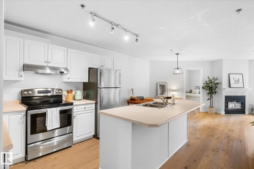 207 12028 103 Avenue, Edmonton, AB - Indoor Photo Showing Kitchen With Stainless Steel Kitchen With Double Sink With Upgraded Kitchen