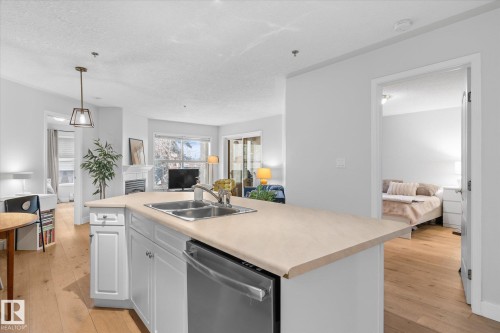 207 12028 103 Avenue, Edmonton, AB - Indoor Photo Showing Kitchen With Double Sink