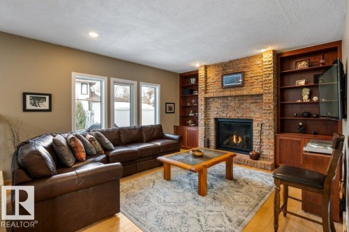 3 Pearson Place, St. Albert, AB - Indoor Photo Showing Living Room With Fireplace