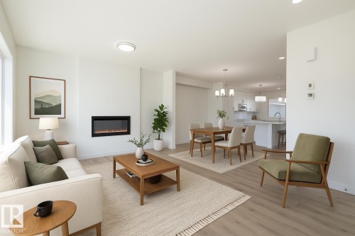 1535 211 Street, Edmonton, AB - Indoor Photo Showing Living Room With Fireplace