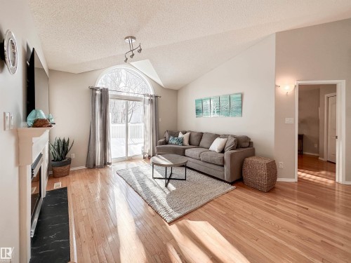 19 51 Eldorado Drive, St. Albert, AB - Indoor Photo Showing Living Room With Fireplace