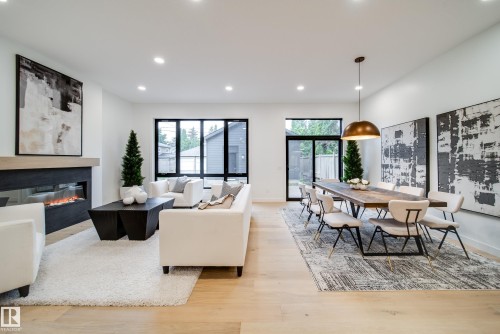 40A Valleyview Crescent, Edmonton, AB - Indoor With Fireplace