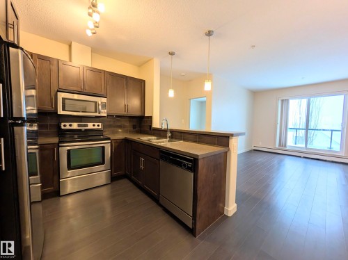 435 308 Ambleside Link Link, Edmonton, AB - Indoor Photo Showing Kitchen With Double Sink