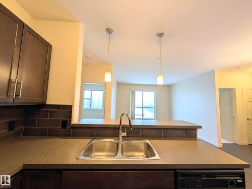 435 308 Ambleside Link Link, Edmonton, AB - Indoor Photo Showing Kitchen With Double Sink