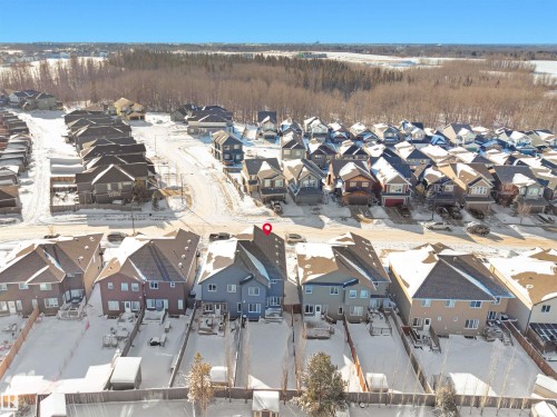 Aerial perspective of suburban area - 218 Hawks Ridge Boulevard, Edmonton, AB - Outdoor With View