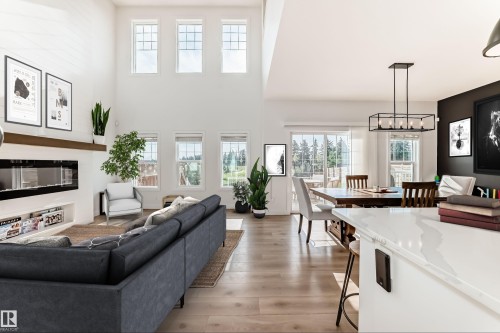 71 Jamison Crescent, St. Albert, AB - Indoor Photo Showing Living Room With Fireplace