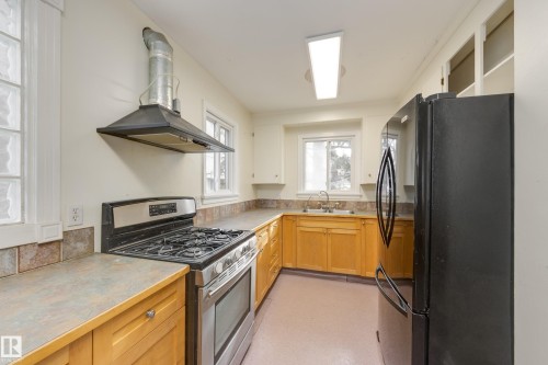 10907 67 Avenue, Edmonton, AB - Indoor Photo Showing Kitchen With Double Sink