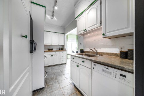 9832 85 Avenue, Edmonton, AB - Indoor Photo Showing Kitchen With Double Sink