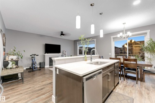 2987 Chokecherry Common, Edmonton, AB - Indoor Photo Showing Kitchen With Double Sink