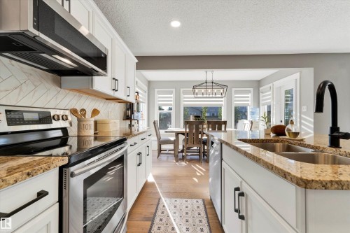 17437 5A Avenue, Edmonton, AB - Indoor Photo Showing Kitchen With Double Sink