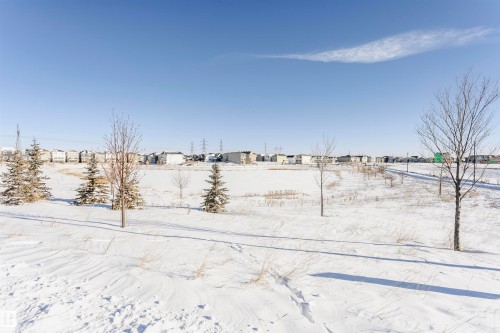 Snowy yard with a residential view - 2412 192 Street, Edmonton, AB - Outdoor With View