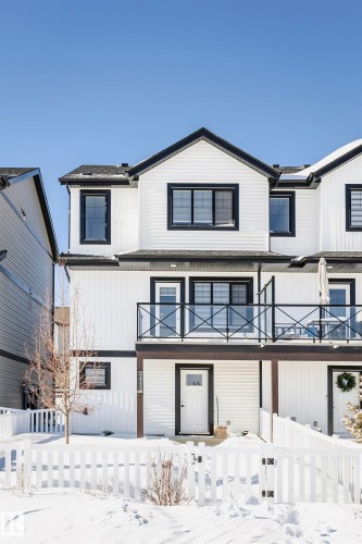 Modern farmhouse style home with a balcony - 2412 192 Street, Edmonton, AB - Outdoor With Balcony