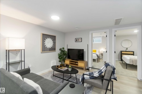 9145 154 Street, Edmonton, AB - Indoor Photo Showing Living Room