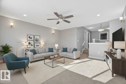 90 Hilldowns Drive, Spruce Grove, AB - Indoor Photo Showing Living Room