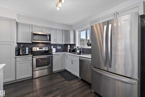20106 27 Avenue, Edmonton, AB - Indoor Photo Showing Kitchen With Stainless Steel Kitchen With Double Sink