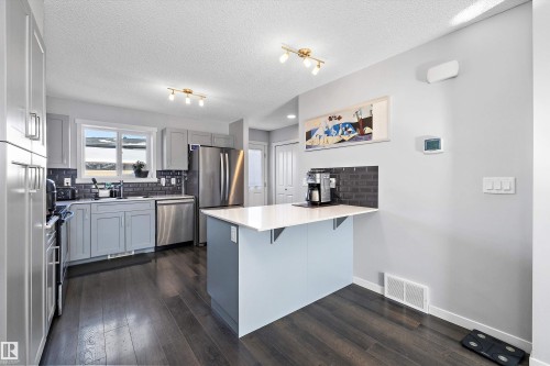 20106 27 Avenue, Edmonton, AB - Indoor Photo Showing Kitchen With Stainless Steel Kitchen