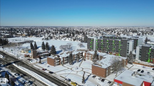 View of snowy aerial view - 109 7220 144 Avenue, Edmonton, AB - Outdoor With View