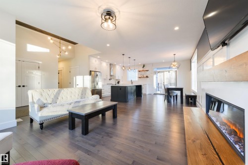 14 2406 Twp Road 540, Rural Lac Ste. Anne County, AB - Indoor Photo Showing Living Room With Fireplace