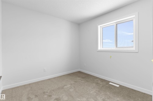 Empty room with carpet and a textured ceiling - 320 Munn Way, Leduc, AB - Indoor Photo Showing Other Room