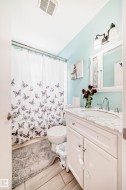 Full bathroom with toilet and vanity - 