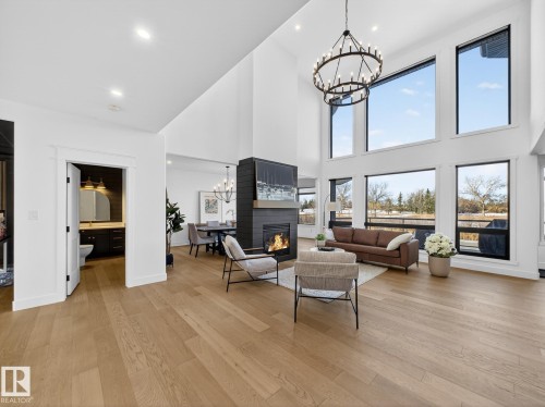 92 Nottingham Harbour, Sherwood Park, AB - Indoor Photo Showing Other Room With Fireplace