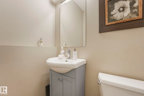 Bathroom with vanity and toilet - 281 Southwick Way, Leduc, AB - Indoor Photo Showing Bathroom