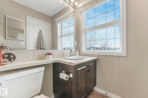 Bathroom featuring vanity and toilet - 281 Southwick Way, Leduc, AB - Indoor Photo Showing Bathroom