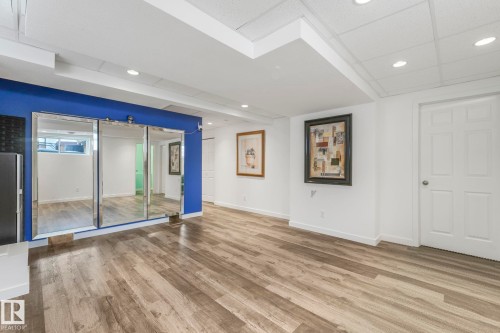 Empty room featuring recessed lighting and light wood-style floors - 281 Southwick Way, Leduc, AB - Indoor Photo Showing Other Room