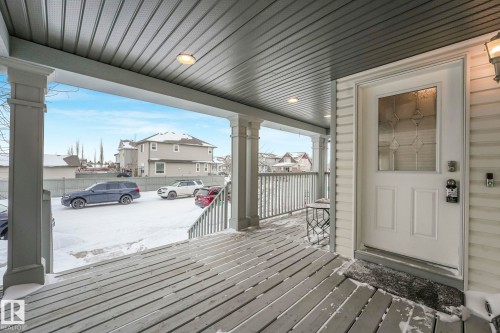 Porch featuring a residential view - 281 Southwick Way, Leduc, AB - Outdoor With Deck Patio Veranda With Exterior