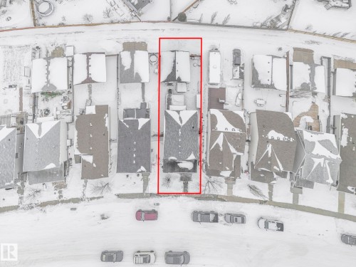 Aerial view of property and surrounding area featuring property boundaries highlighted - 281 Southwick Way, Leduc, AB - Other