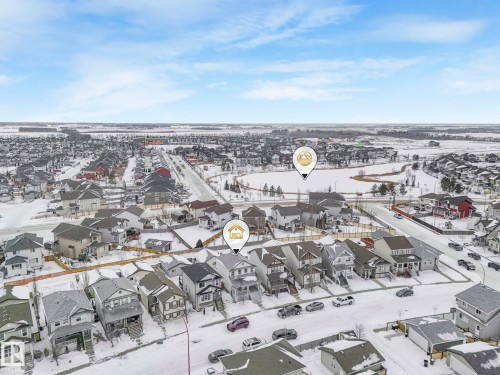 Aerial perspective of suburban area - 281 Southwick Way, Leduc, AB - Outdoor With View