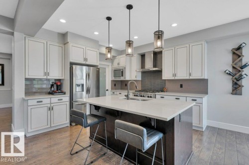 6123 19 Avenue, Edmonton, AB - Indoor Photo Showing Kitchen With Double Sink With Upgraded Kitchen