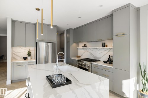 17427 7 Street, Edmonton, AB - Indoor Photo Showing Kitchen With Stainless Steel Kitchen With Upgraded Kitchen