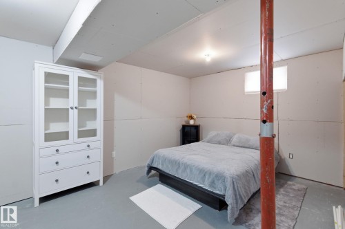 The basement is ready for mud and tape. - 4919 50 Avenue, Bon Accord, AB - Indoor Photo Showing Bedroom