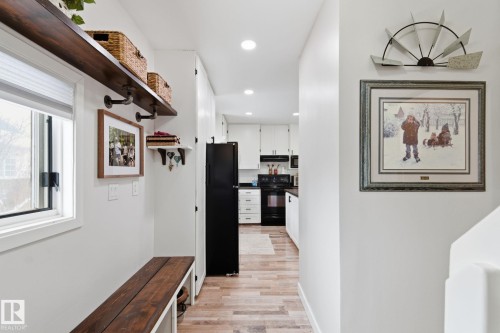 Corridor featuring light wood finished floors and recessed lighting - 4919 50 Avenue, Bon Accord, AB - Indoor Photo Showing Other Room