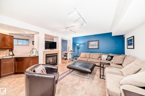 26 841 156 Street, Edmonton, AB - Indoor Photo Showing Living Room With Fireplace