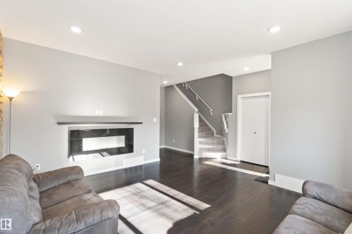 2122 Glenridding Way, Edmonton, AB - Indoor Photo Showing Living Room With Fireplace